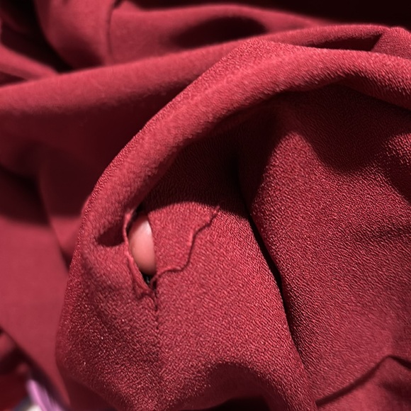 Burgundy open back jumpsuit - Picture 11 of 11